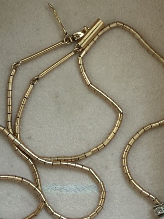 Colar em ouro 19.2 kt e prata , sec XX