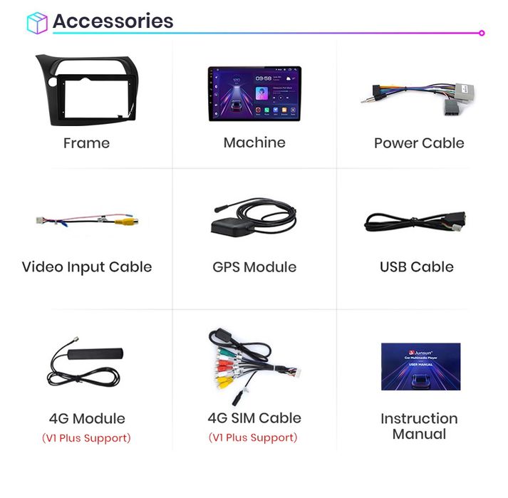 Rádio 9" android Honda CIVIC 2005-11 CARPLAY WIFI GPS Novo