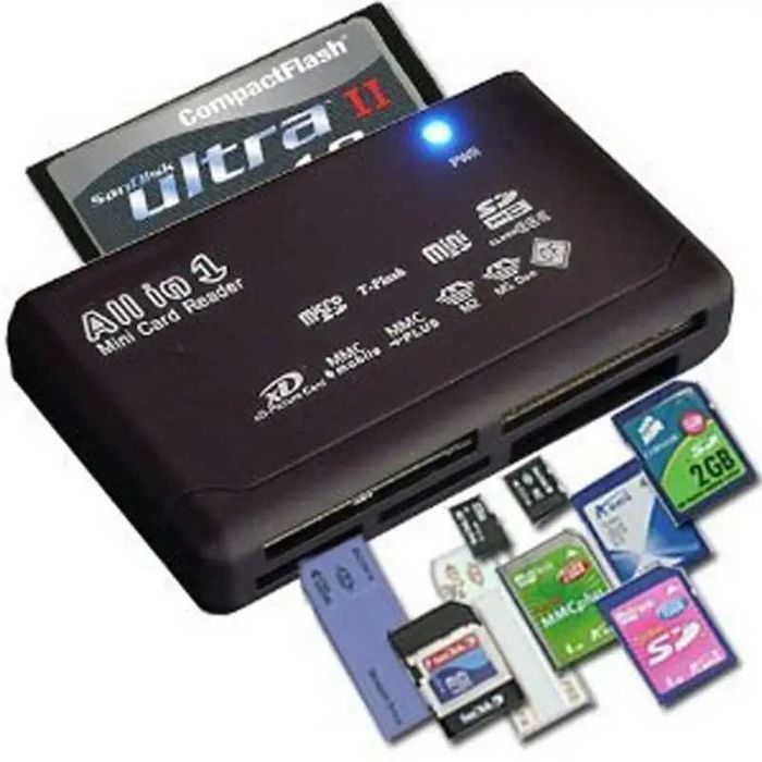 Кардрідер USB 21в1 SD microSD SDHC CF XD MS MS Duo MMC M2 miniSD карт пам'яті