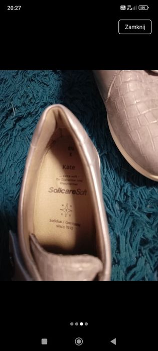 Buty Solidus Kate r. 42 (tęgość K) – nowe, komfortowe półbuty