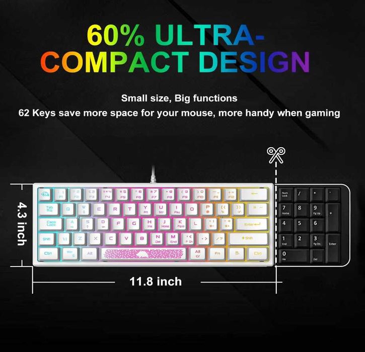 Klawiatura do gier Podświetlenie RGB