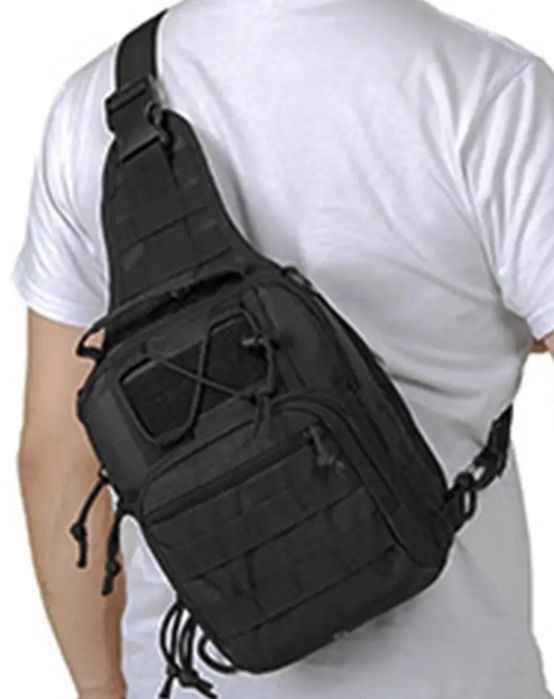 Тактическая сумка через плечо.  Розница. Цвет: чёрный, койот, олива