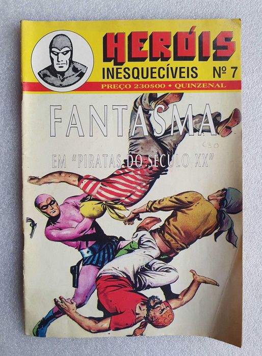 Antigo Livro BD ~ "HEROIS INESQUECIVEIS nº7 ~ Fantasma" ~ 1997