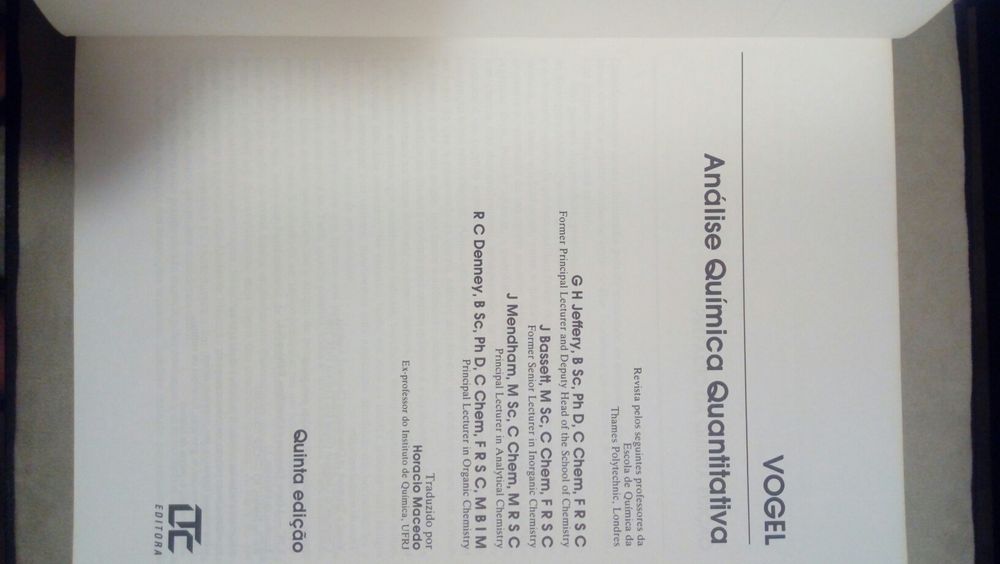 Livro Química vogel