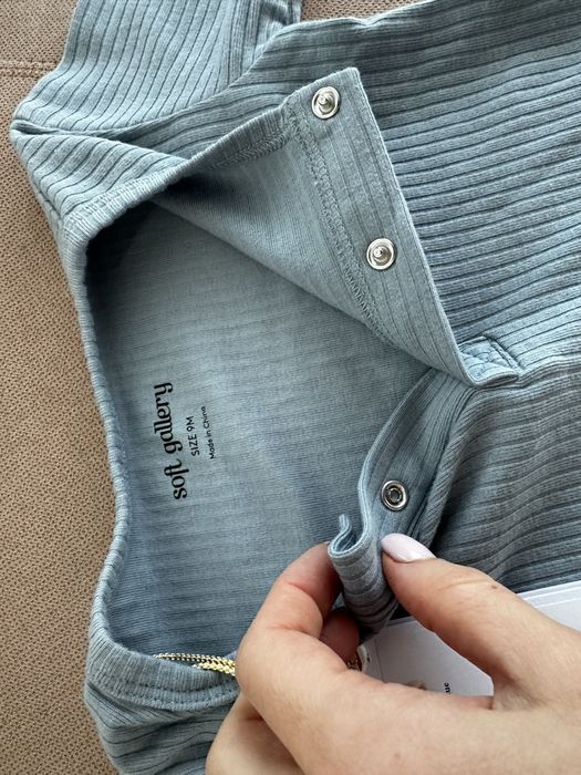 Лонгслів, голуба кофта, светр  на довгий рукав, в рубчик zara 68-74