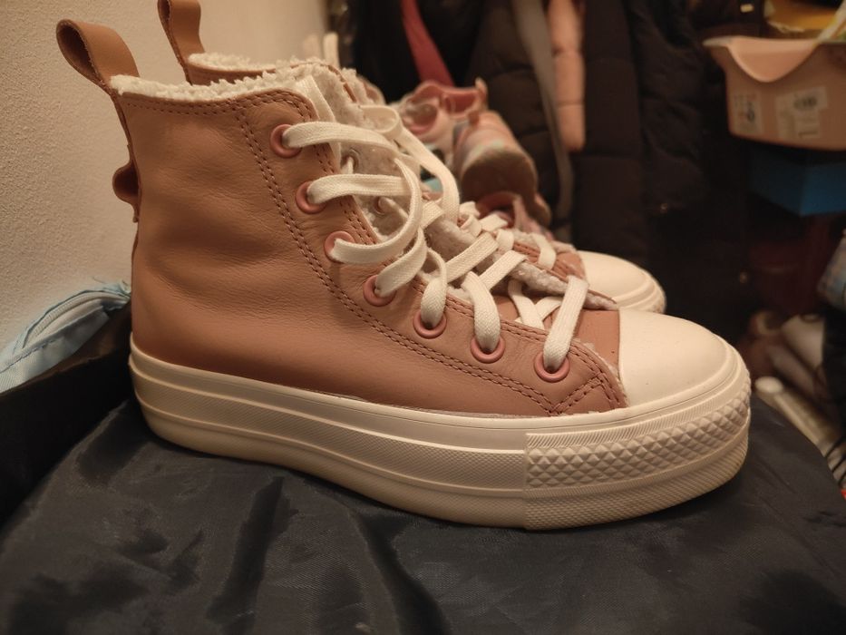 Tênis all star bota rosa