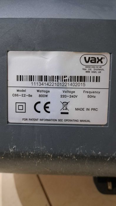 Odkurzacz  ANTYALERGICZNY  bezworkowy VAX  800W