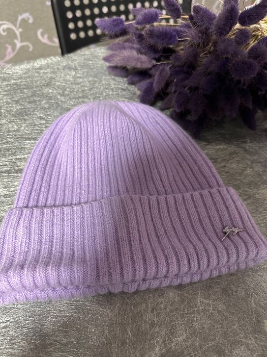 Зимняя сиреневая шапка универсал