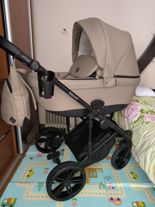 Дитяча коляска 2 в 1. Еко шкіра.