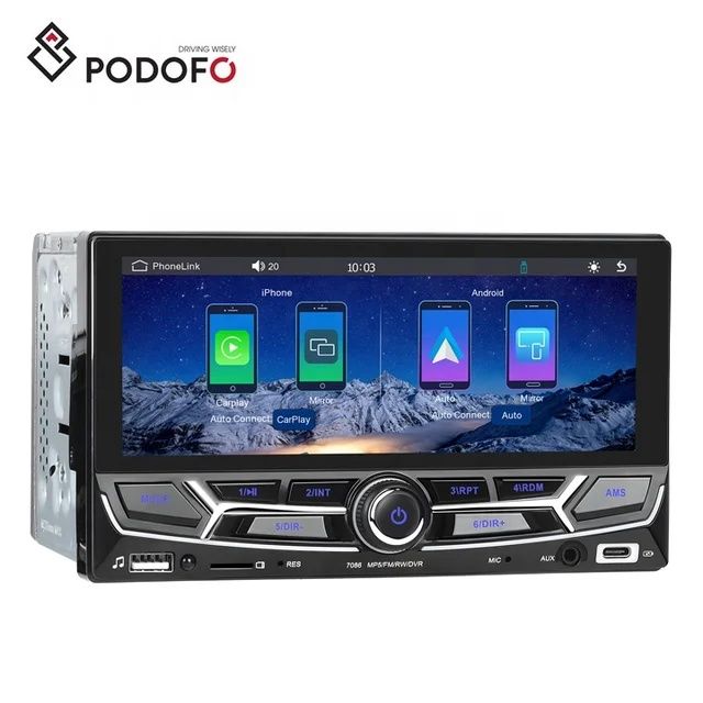 Rádio 2din 6,86 polegadas Bluetooth Carplay USB FM type-C Touch | NOVO