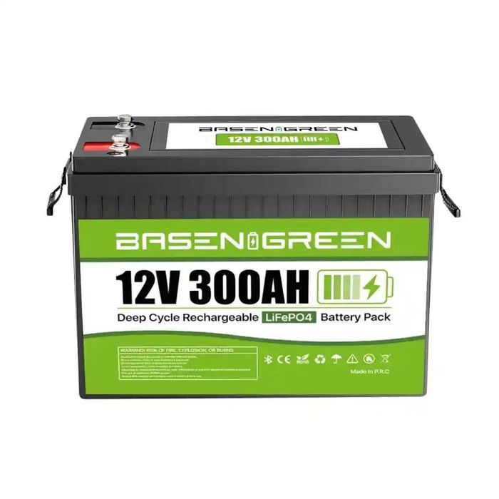 NOWY Akumulator LiFePO4 300Ah 12V BASENGREEN – Bluetooth, BMS 150 A,IP65
