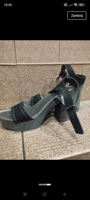 Buty czarne na słupku/obcasie Graceland 41