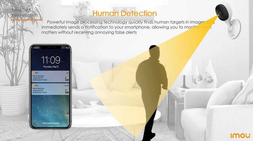 IMOU CUE 2e 3MP IP-камера Xiaomi YI Home WiFi Dahua USB C Видео няня
