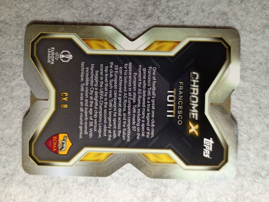 Carta Topps Shield Chrome X Francesco Totti