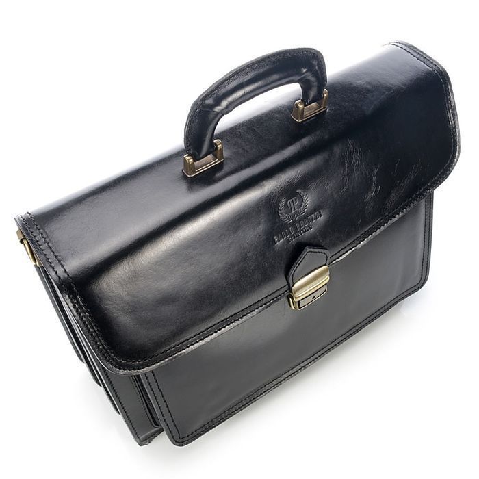 Ekskluzywna skórzana teczka męska aktówka N04-BL