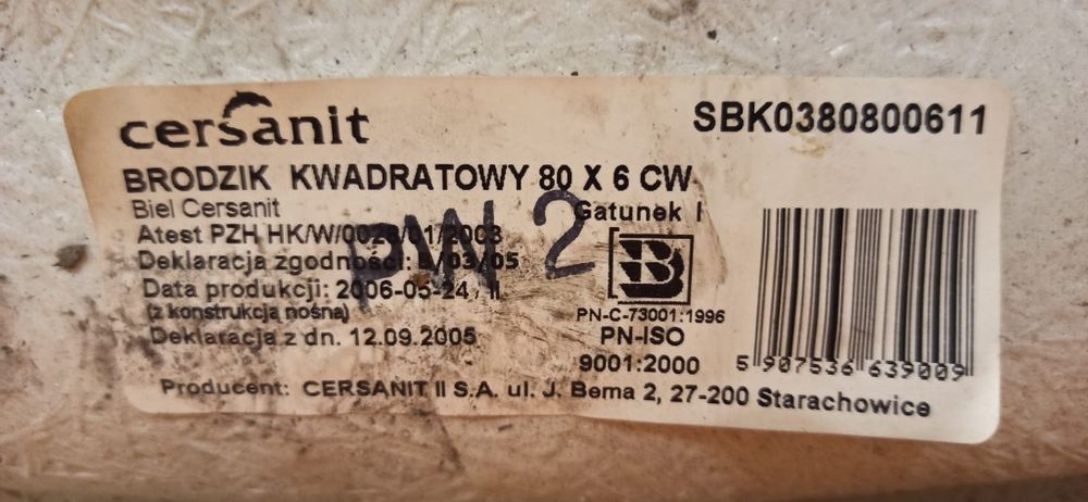 Drzwi i brodzik zapakowane