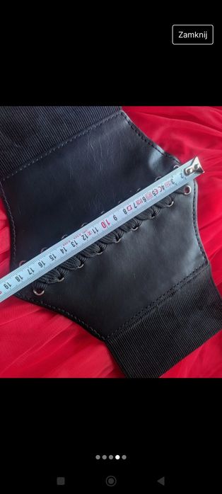 Szeroki pasek z wiazaniem Halloween ,czarny pas