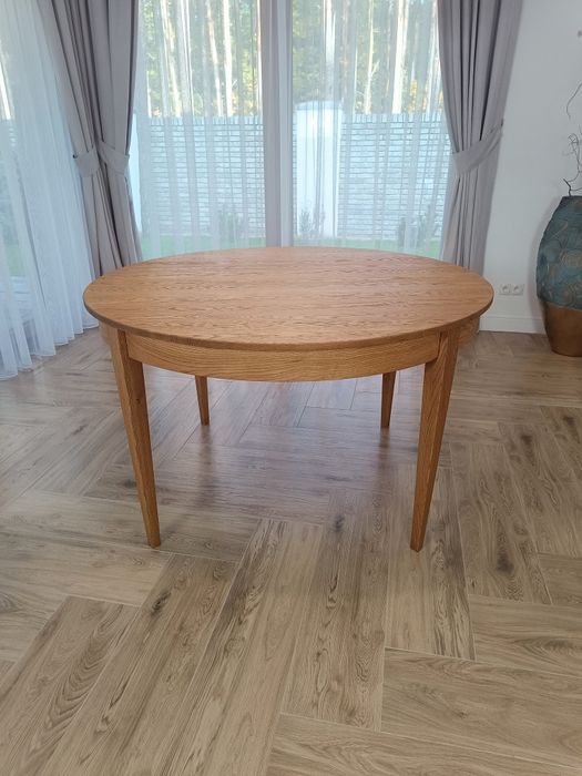 WYPRZEDAŻ Okrągły stół dębowy lity dąb średnica 130 cm