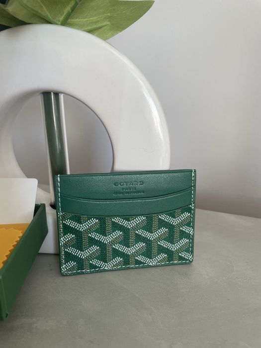 Porta cartoes Goyard verde