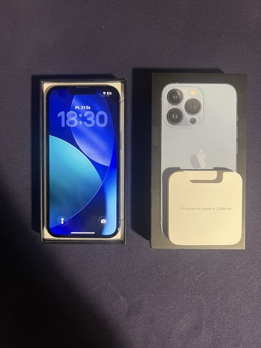 Apple iPhone 13 Pro 128GB Sierra Blue - stan idealny 86% baterii