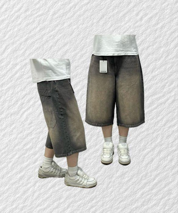 Нові мега широкі шорти джинсові SUPER BAGGY rap shorts jaded london ty