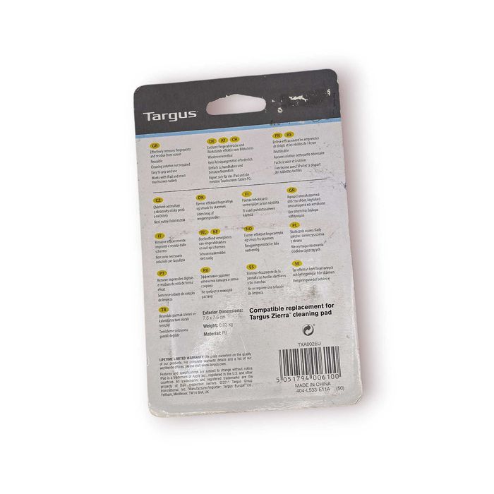 Pad Limpeza Targus CleanVu para iPad e Tablets Touchscreen –  Selado