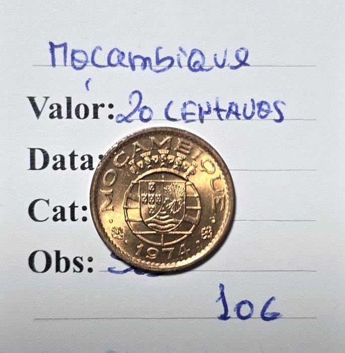 20 centavos 1974 Moçambique