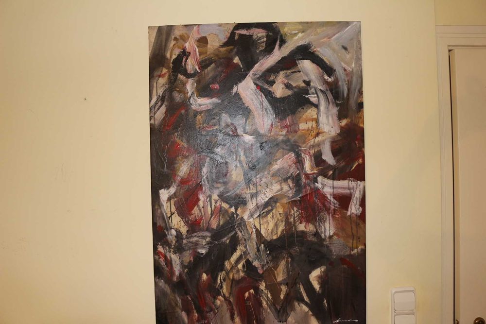 Artur Bual (1926 a 1999) Original Acrílico s tela Certificado 94x64 cm