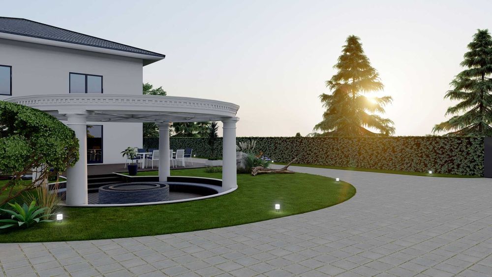 3D modelação e renderização.