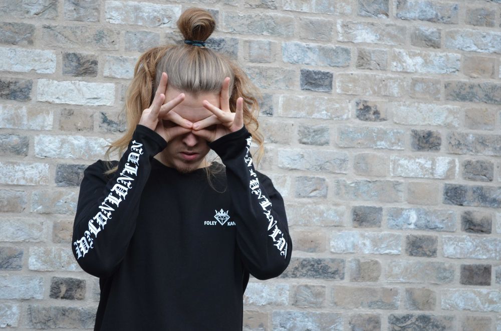 Czarny Longsleeve LDN [Gruba Bawelna]
