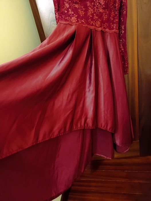 Vestido de cerimônia Borgonha L