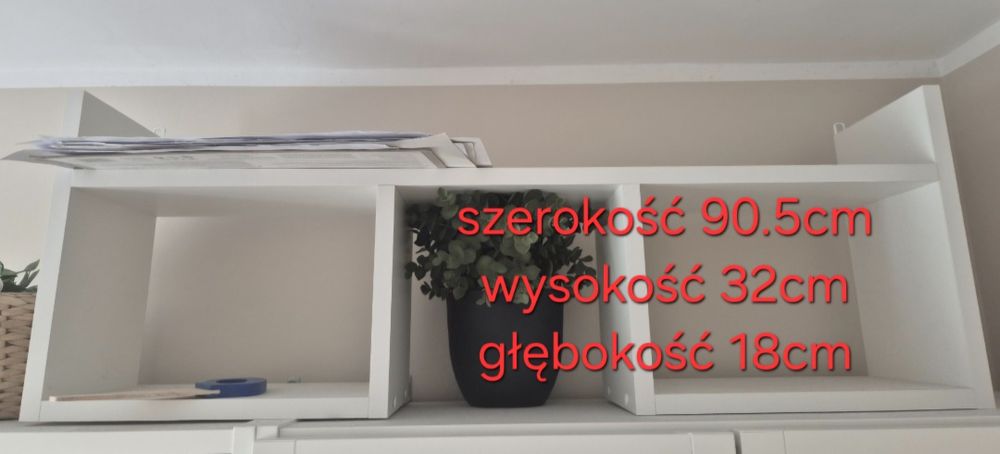 Półka wisząca biała