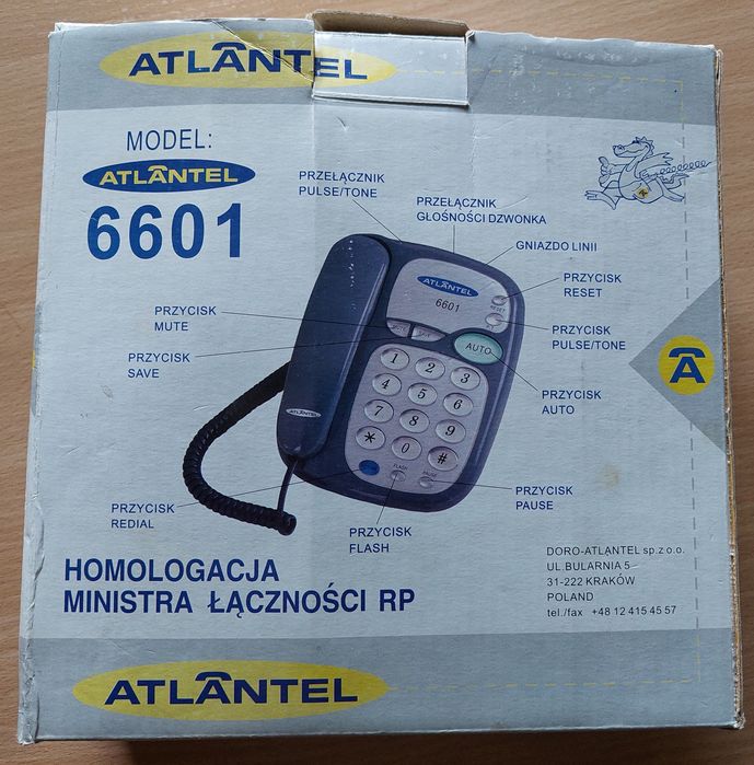 Telefon stacjonarny Atlantel 6601, stan b.dobry