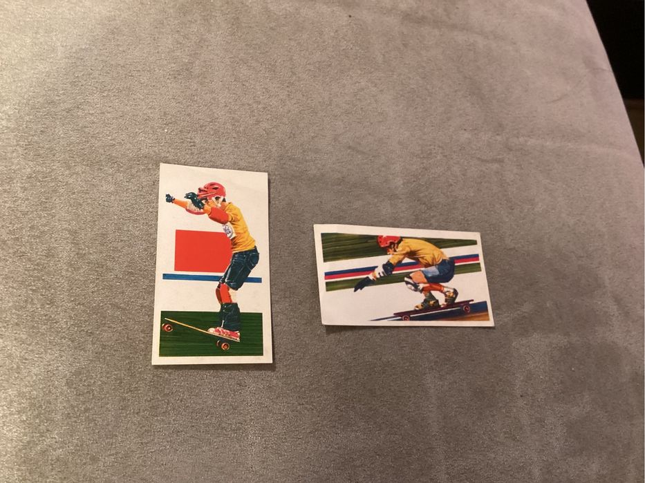 Cromos OLÁ Vamos fazer SKATE. Muito raros. Números 9 e 13.