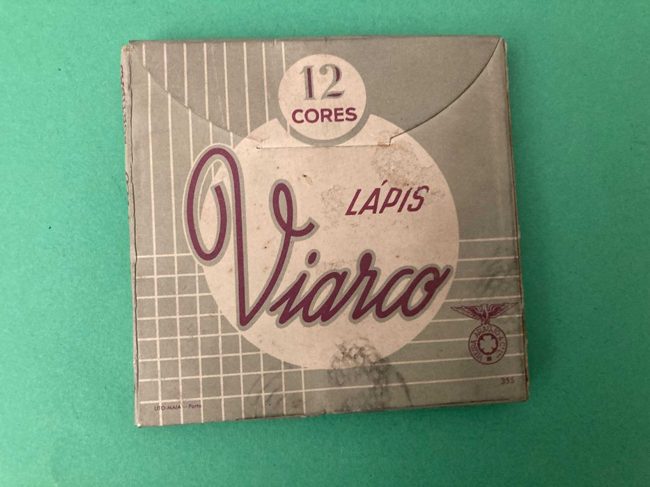 Raras Caixas de 12 Lápis de Cor da marca Viarco Anos 50 Originais