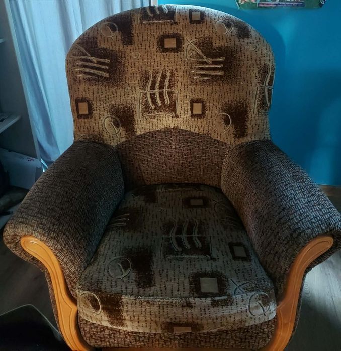 fotele w stylu retro + kanapa