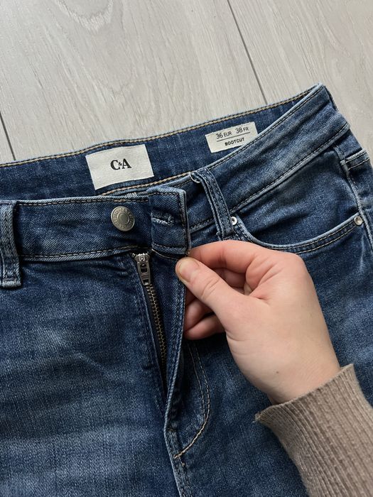 Джинсы средняя талия клеш bootcut flared винтаж 38 36 2000s 90s