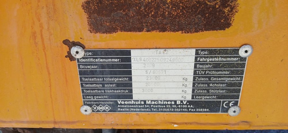 Przyczepa samozbierająca Veenhuis TA 22