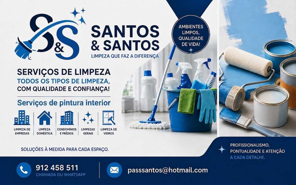 Serviços de Limpeza e Pinturas Interiores