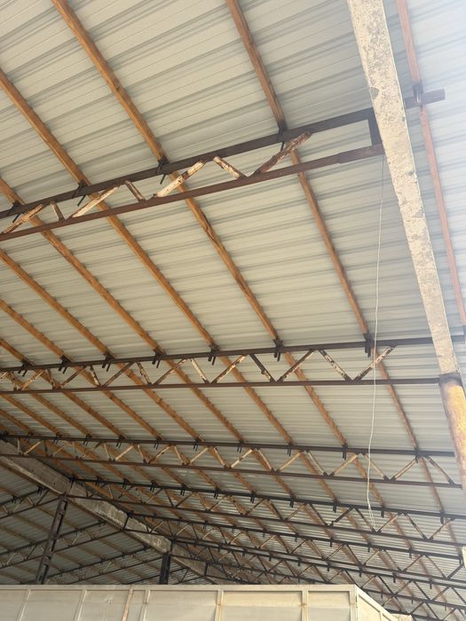 Ангар, плиты, регель, фермы, профлист