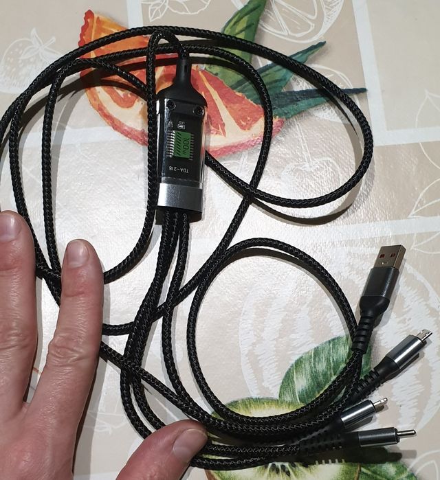 KABEL Wyświetlacz USB-A Adapter  2xUSB-C microUsb Lighting iPhone Soli