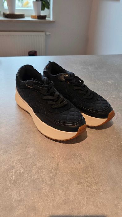 Czarne Sneakersy Platformy ZARA - rozmiar 37