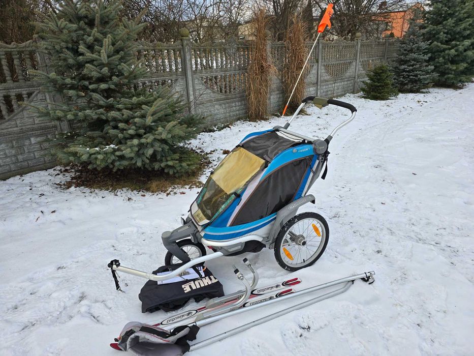 Thule Chariot Chinook 1 osobowa Przyczepka rowerowa z zestawem nart