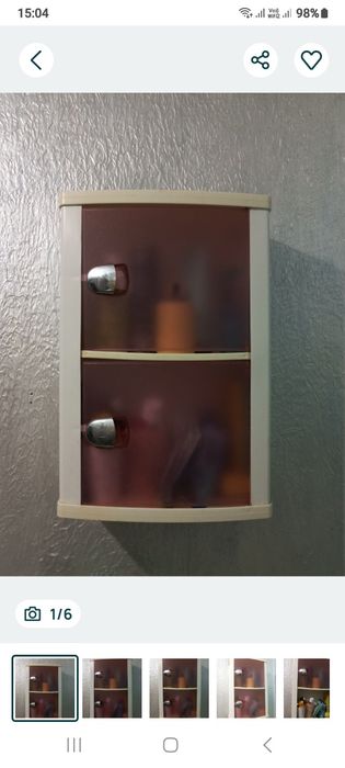 Поличка в ванну кімнату шафа