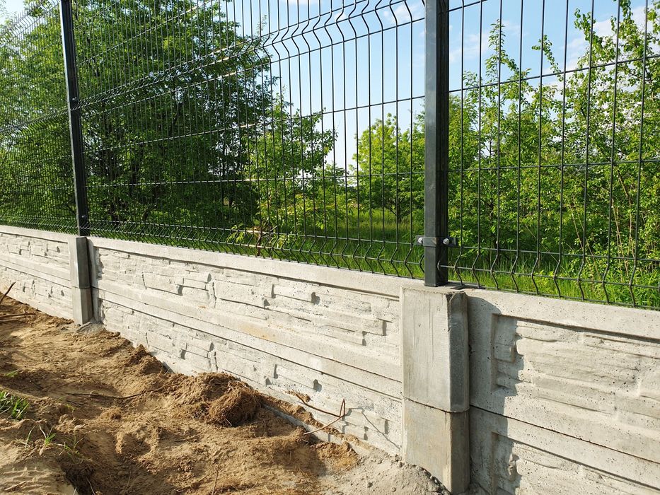 Ogrodzenia panelowe + podmurówka + montaż. Ogrodzenie panelowe 3D, 2D