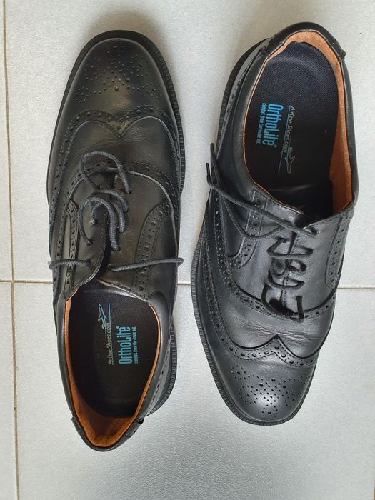 Sapatos pele da Airline Shoes Mod. Classic Walker Brogue 43