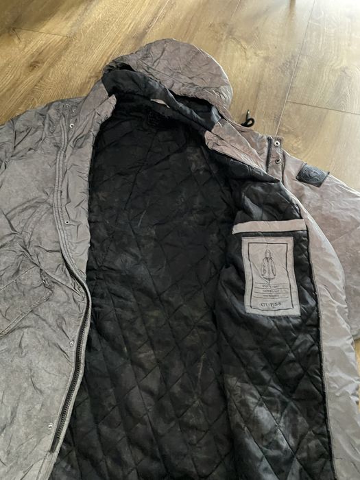 Guess srebrny męski płaszcz rozm M- raz założony