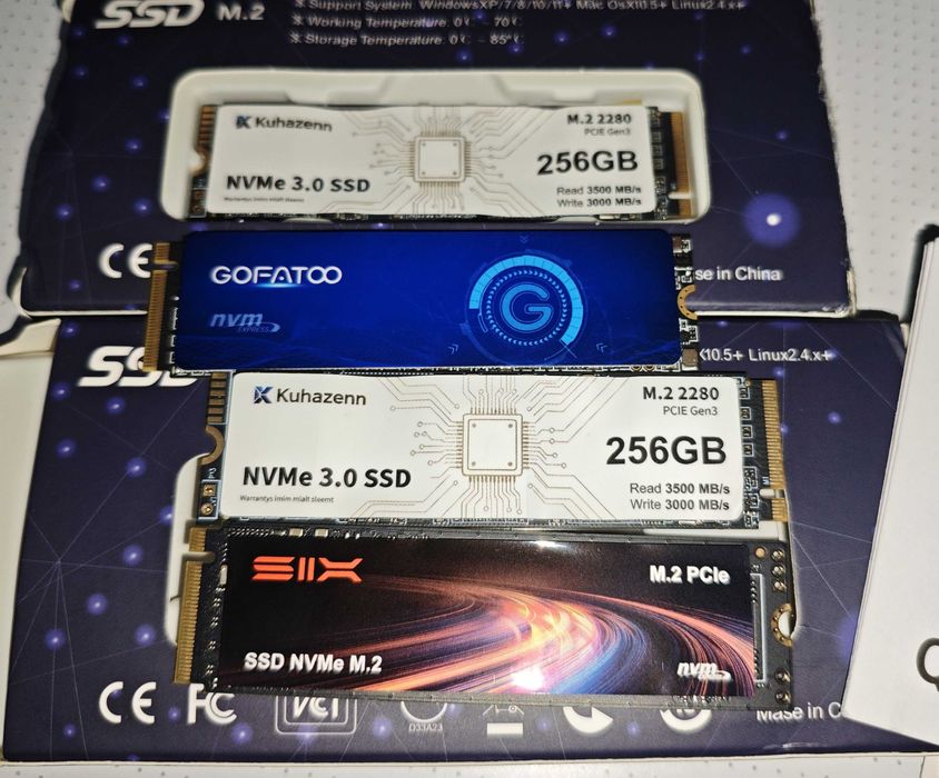 SSD NVMe PCIe 3.0 швидкісні ssd M2 2280, SATA 2.5"