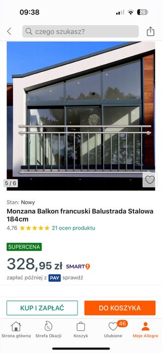 Barierka balustrada Francuska 184cm