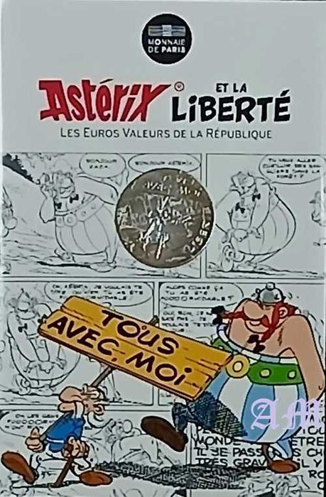 França 10€ Astérix série Liberté Prata